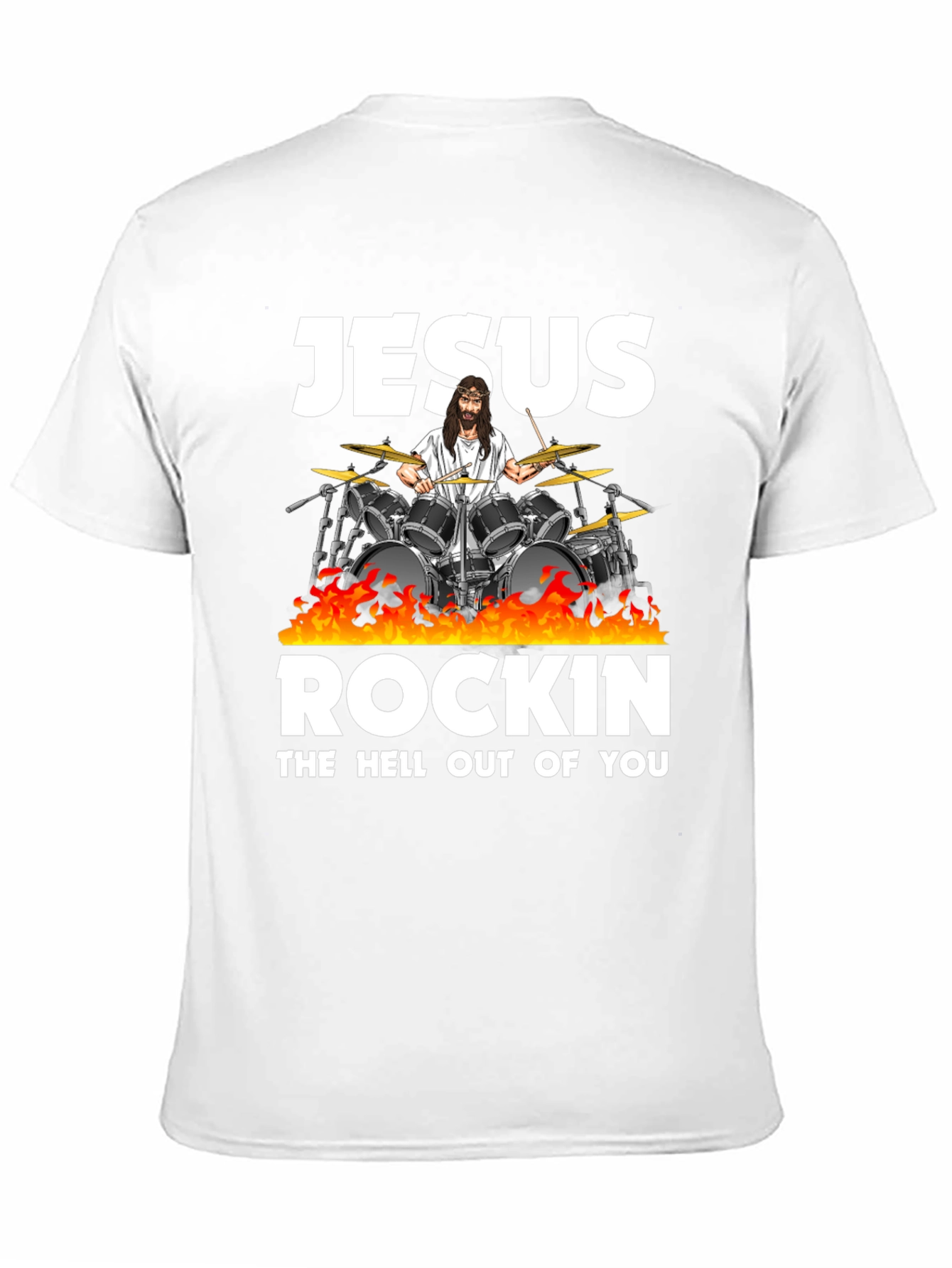 Jesus Rockin T-Shirt - Black Cotton Blend