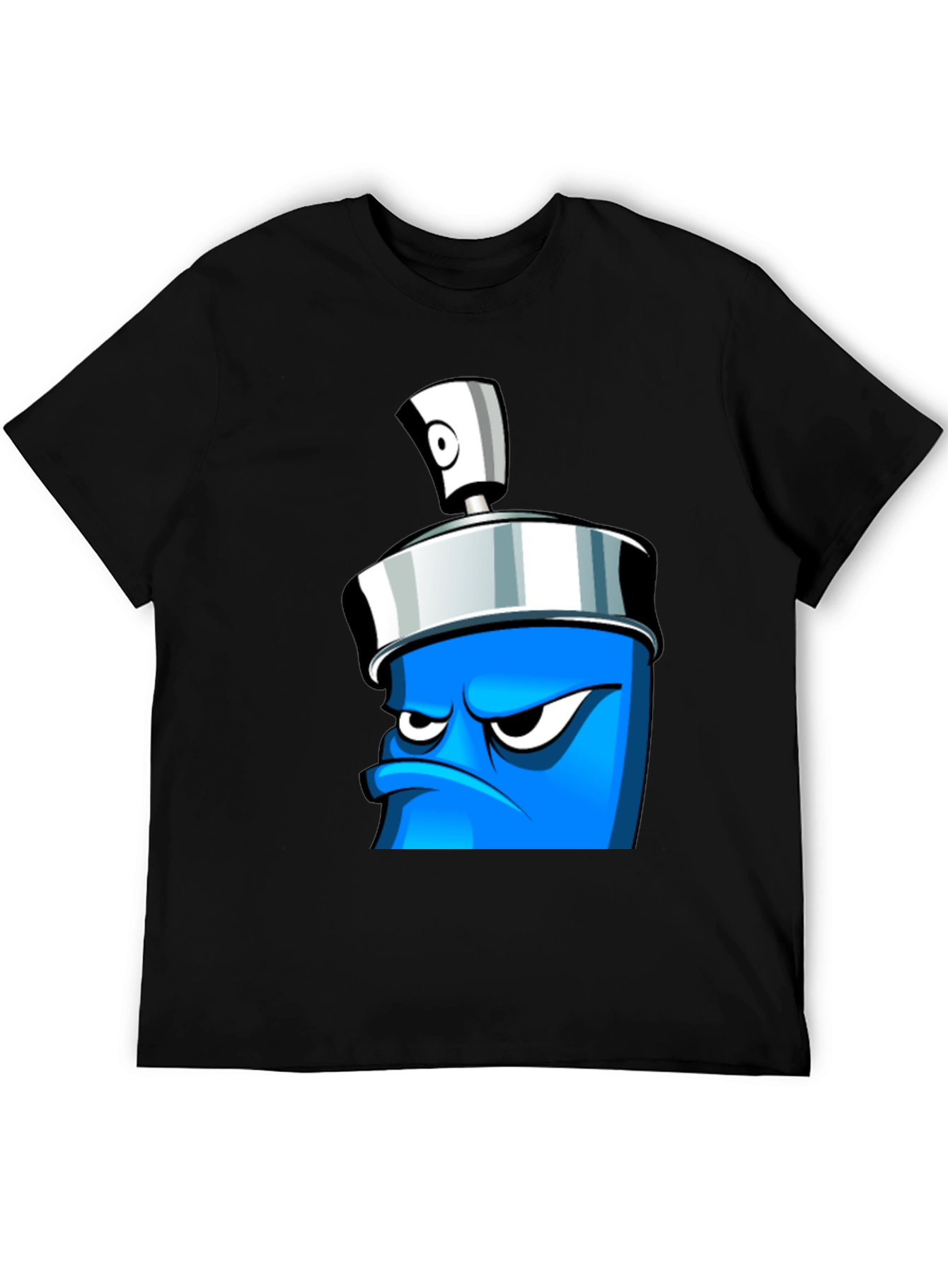 Mens Graphic T-Shirt - Cartoon Spray Can Design