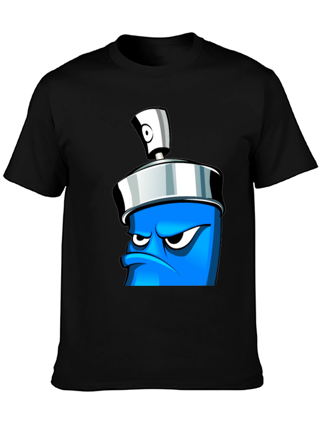 Mens Graphic T-Shirt - Cartoon Spray Can Design