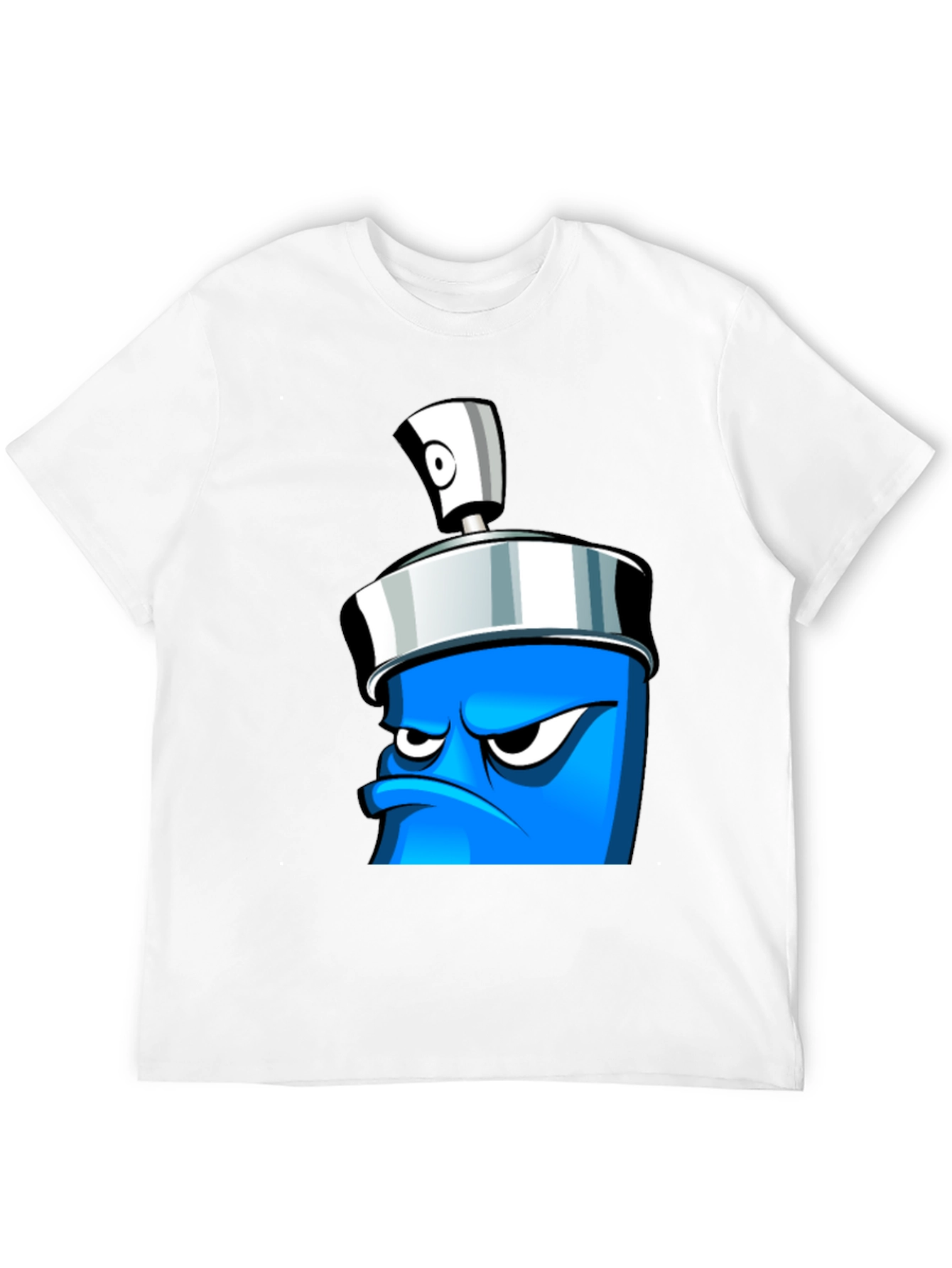 Mens Graphic T-Shirt - Cartoon Spray Can Design