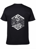 Skull & Mountain Graphic Tee - Black