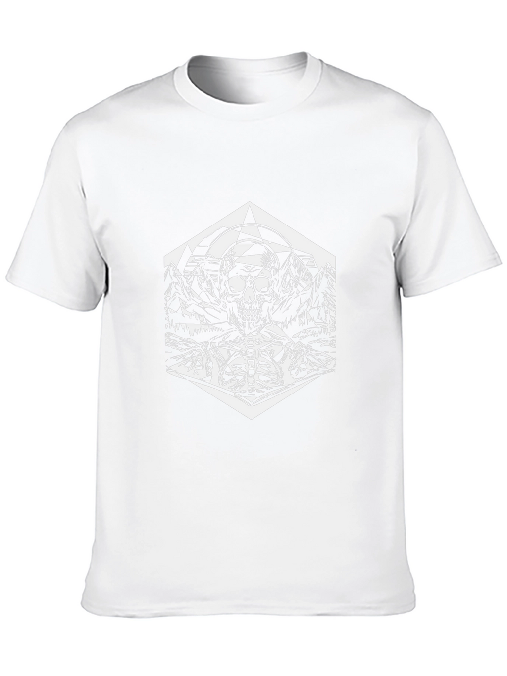 Skull & Mountain Graphic Tee - Black