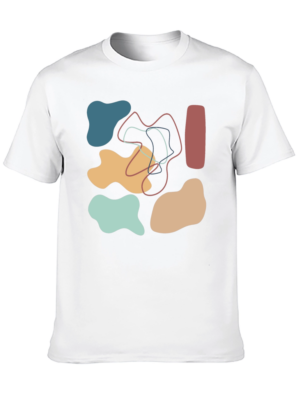 Abstract Graphic Print T-Shirt - Casual Style