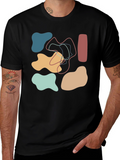 Abstract Graphic Print T-Shirt - Casual Style