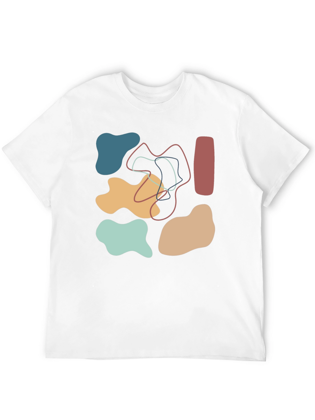 Abstract Graphic Print T-Shirt - Casual Style