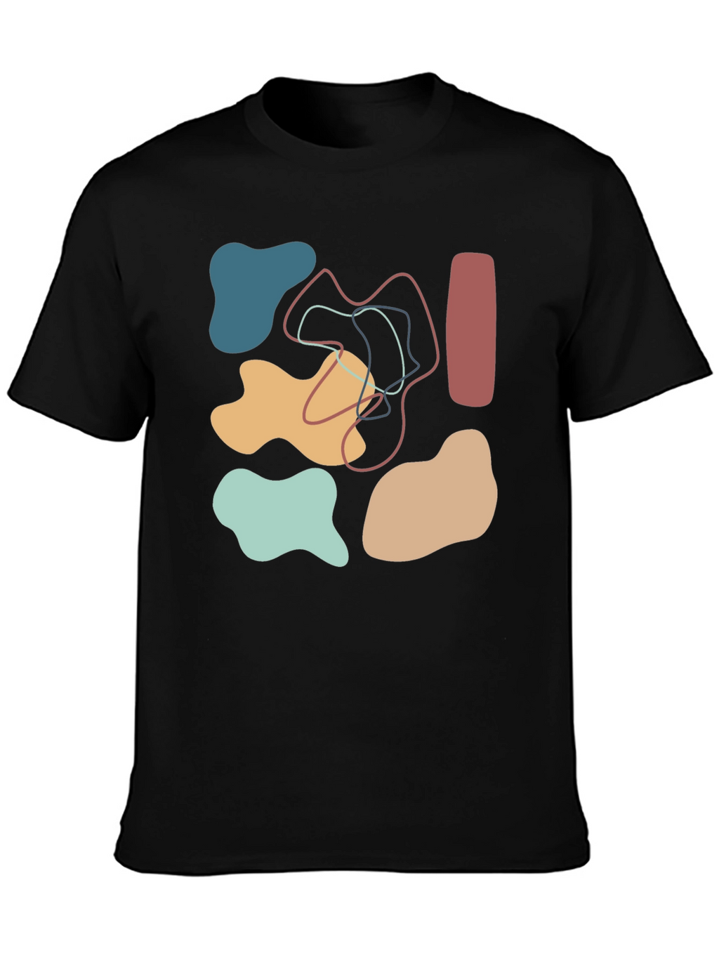 Abstract Graphic Print T-Shirt - Casual Style