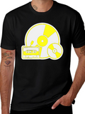 Retro Music Tee: Vinyl CD and Cassette Design