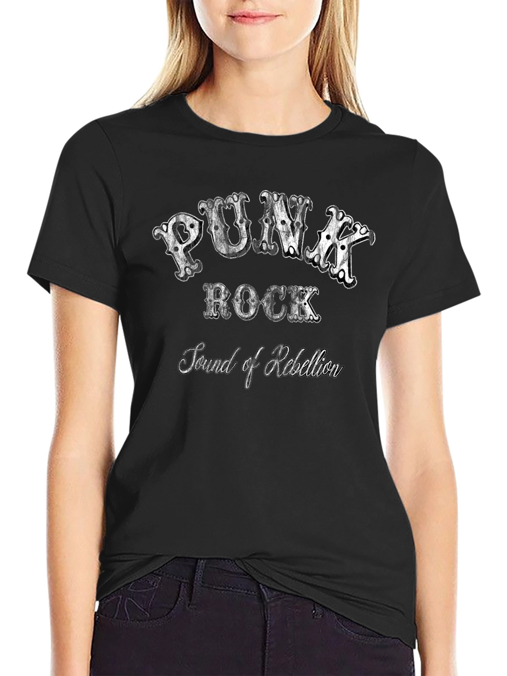 Punk Rock Sound of Rebellion Black T-Shirt
