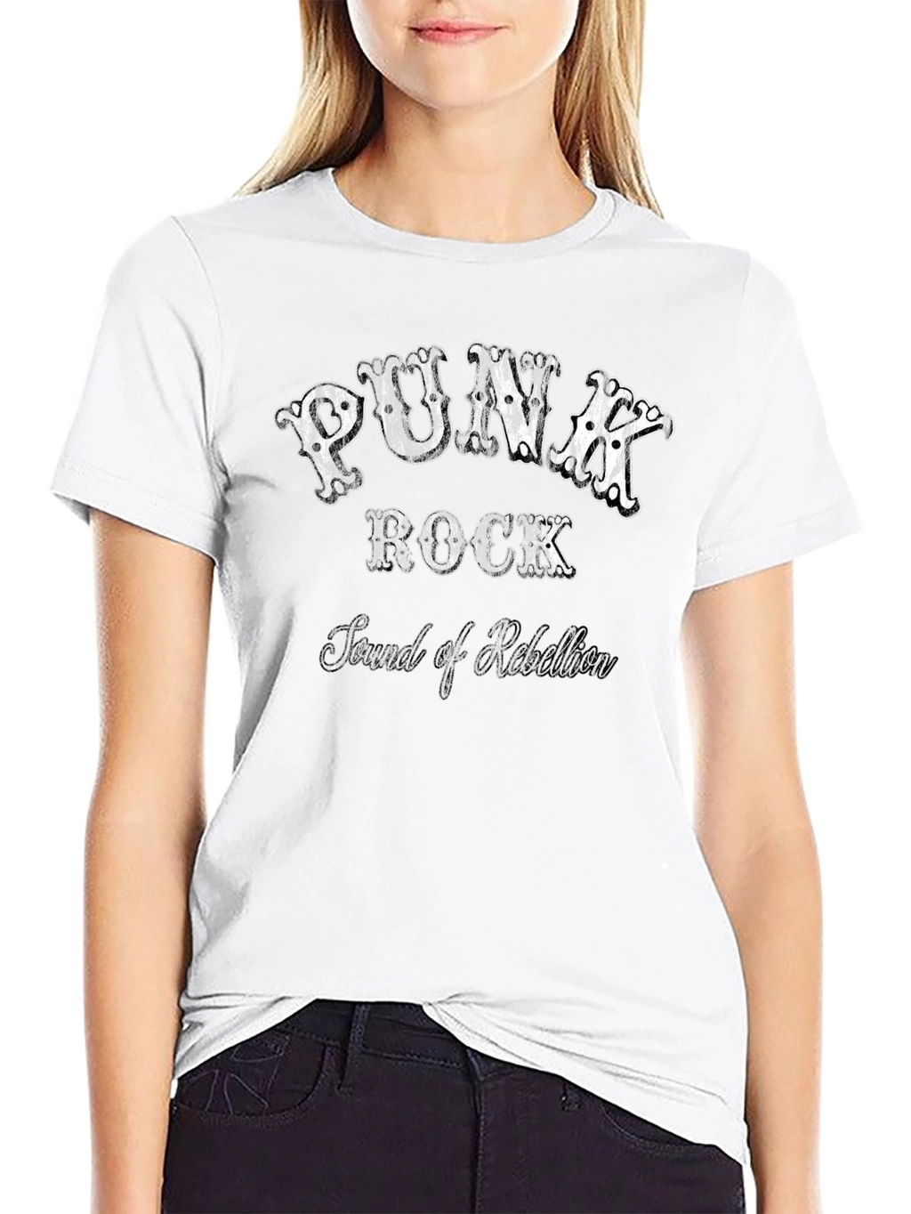Punk Rock Sound of Rebellion Black T-Shirt