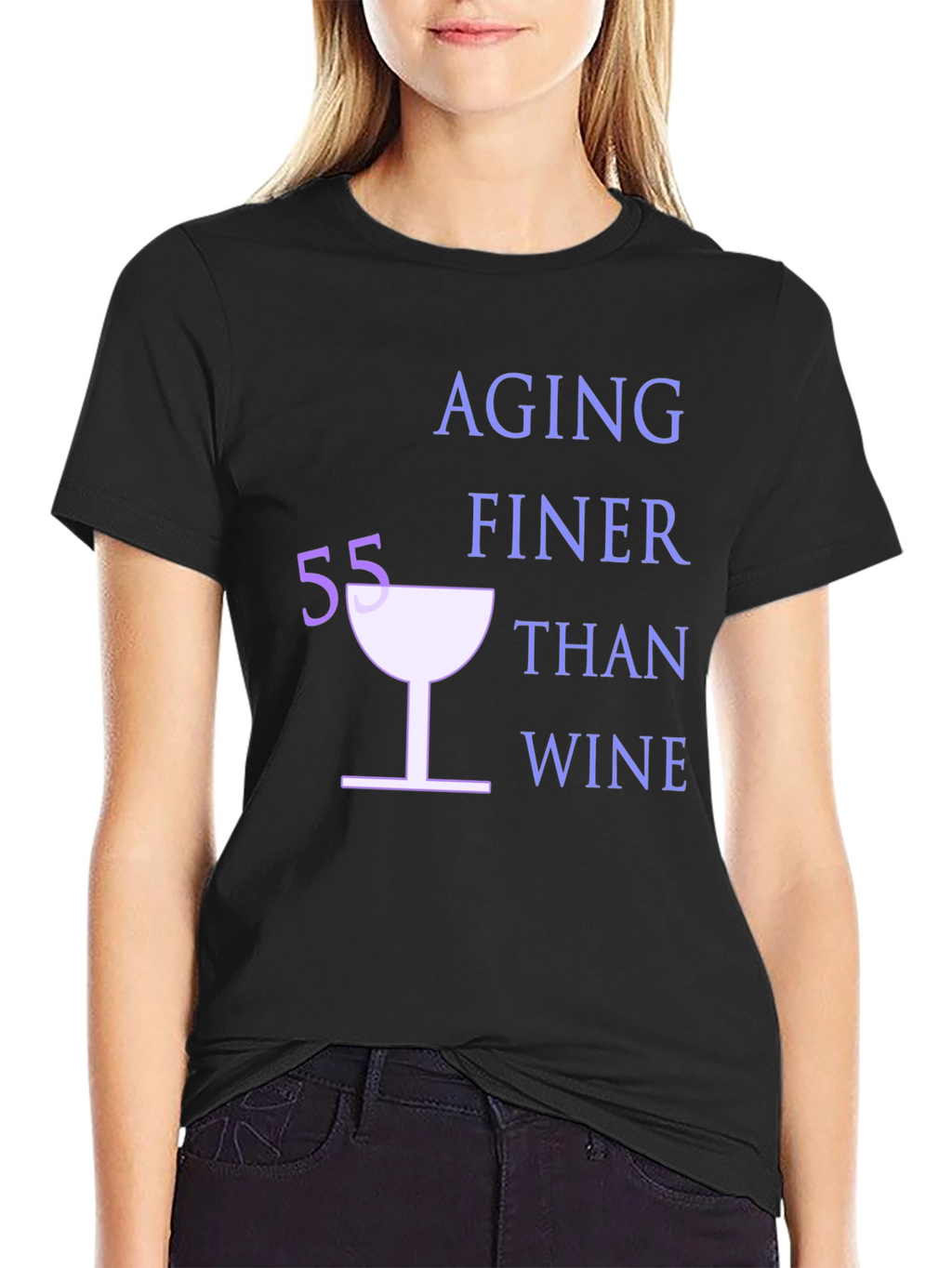 Aging Finer Than Wine - Black Graphic T-Shirt