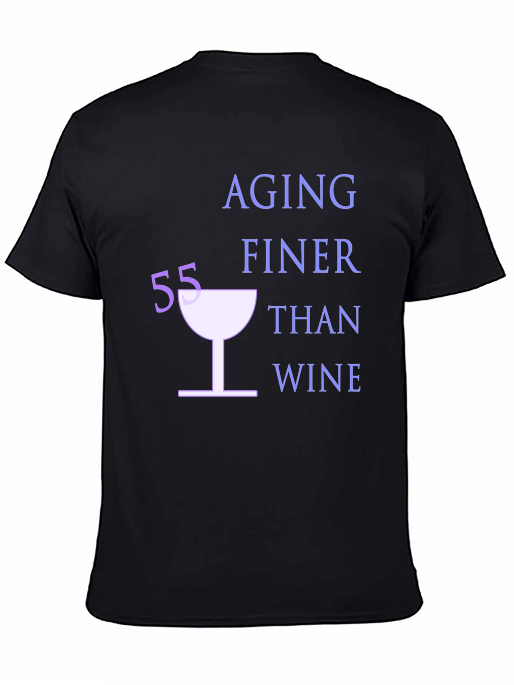 Aging Finer Than Wine - Black Graphic T-Shirt