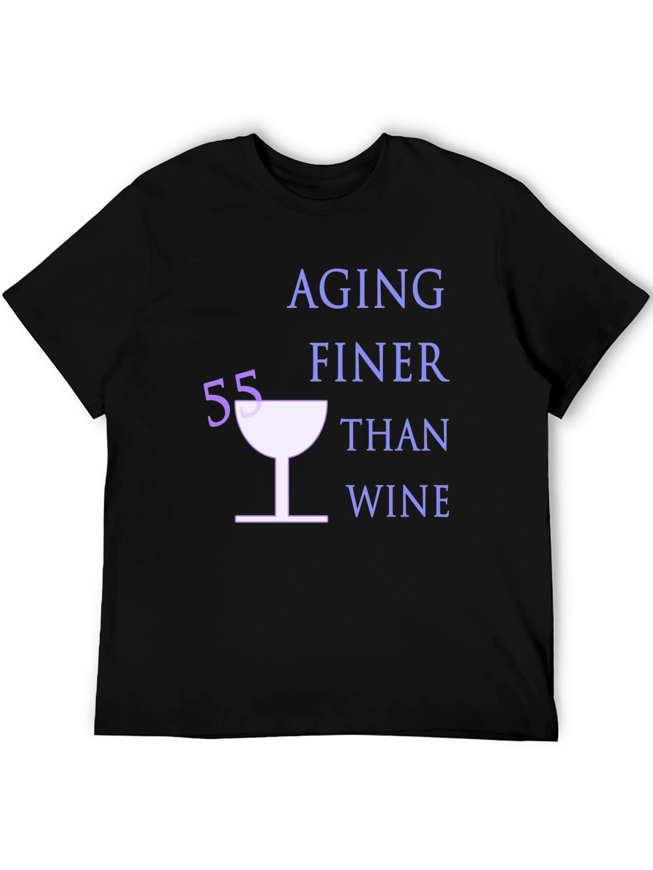 Aging Finer Than Wine - Black Graphic T-Shirt