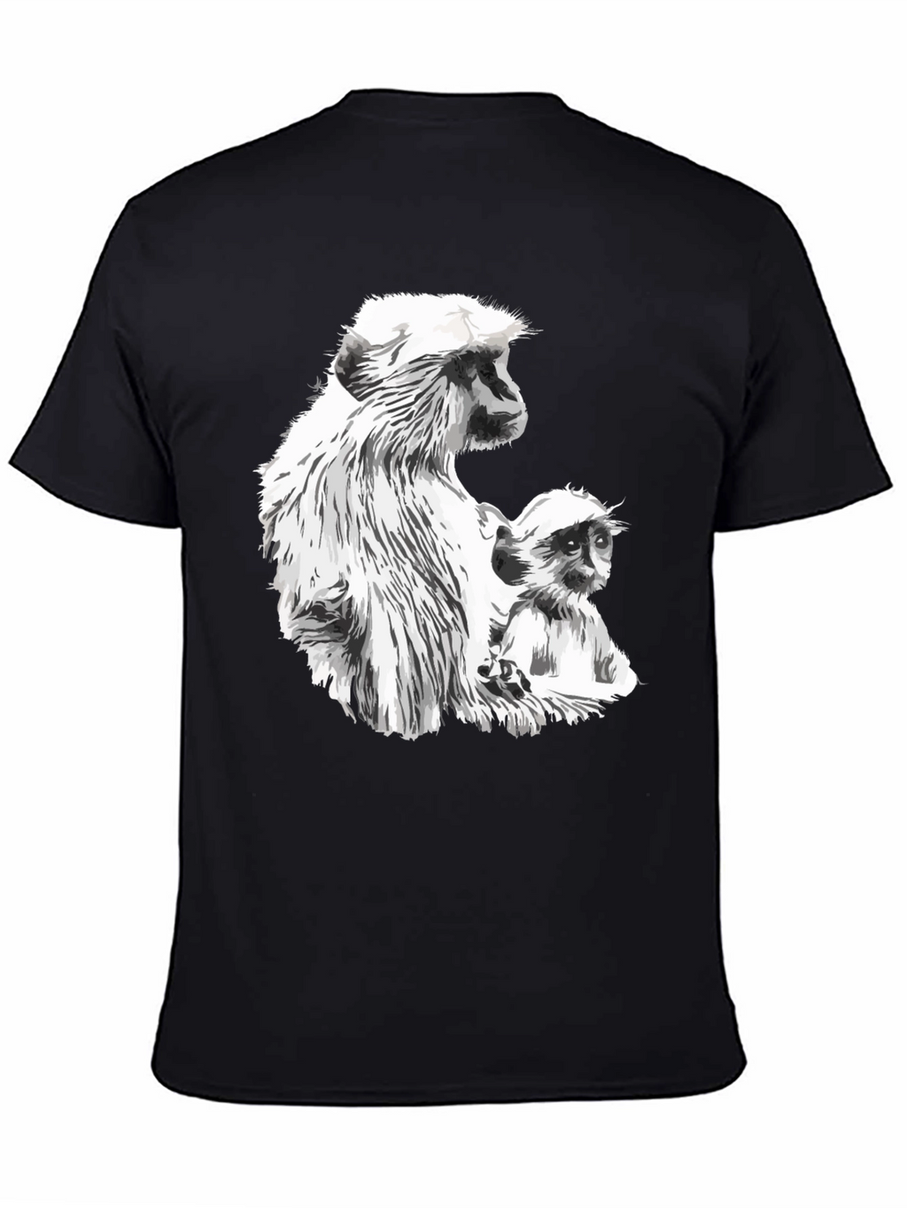 Monkey Graphic Black T-Shirt