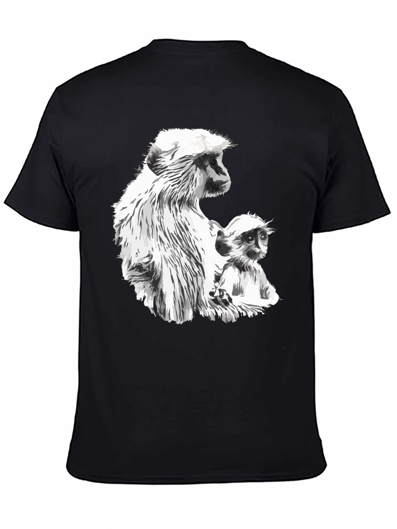 Monkey Graphic Black T-Shirt
