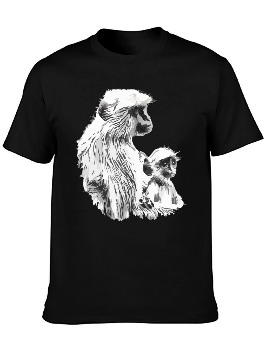 Monkey Graphic Black T-Shirt