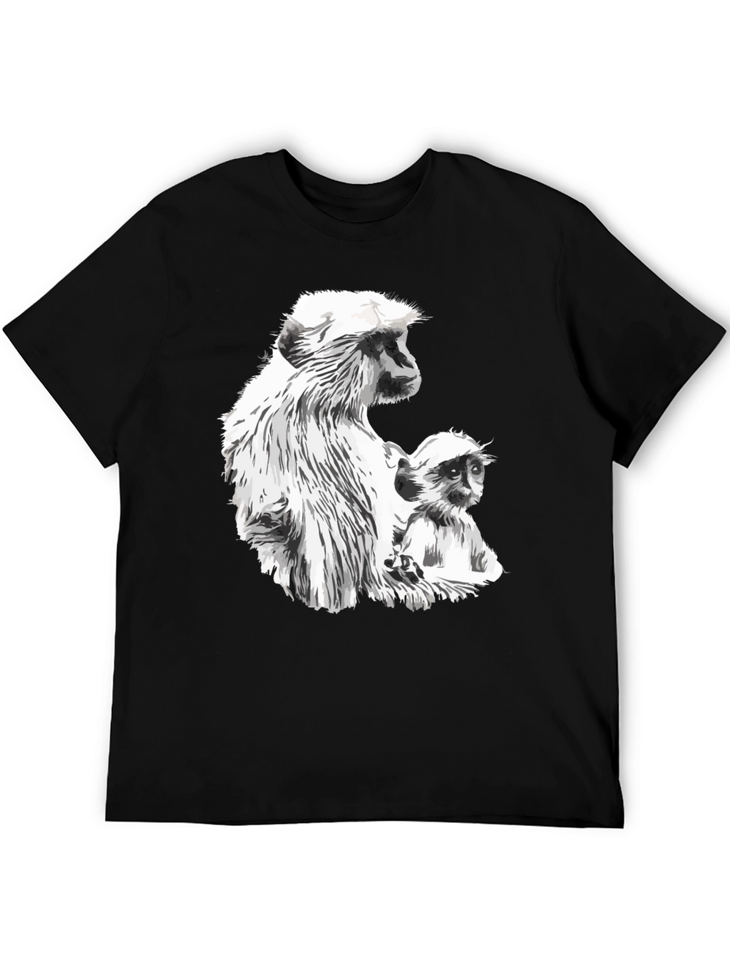 Monkey Graphic Black T-Shirt