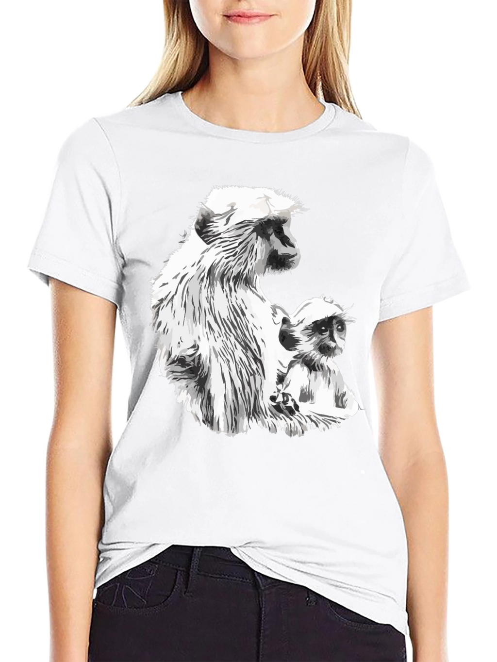 Monkey Graphic Black T-Shirt