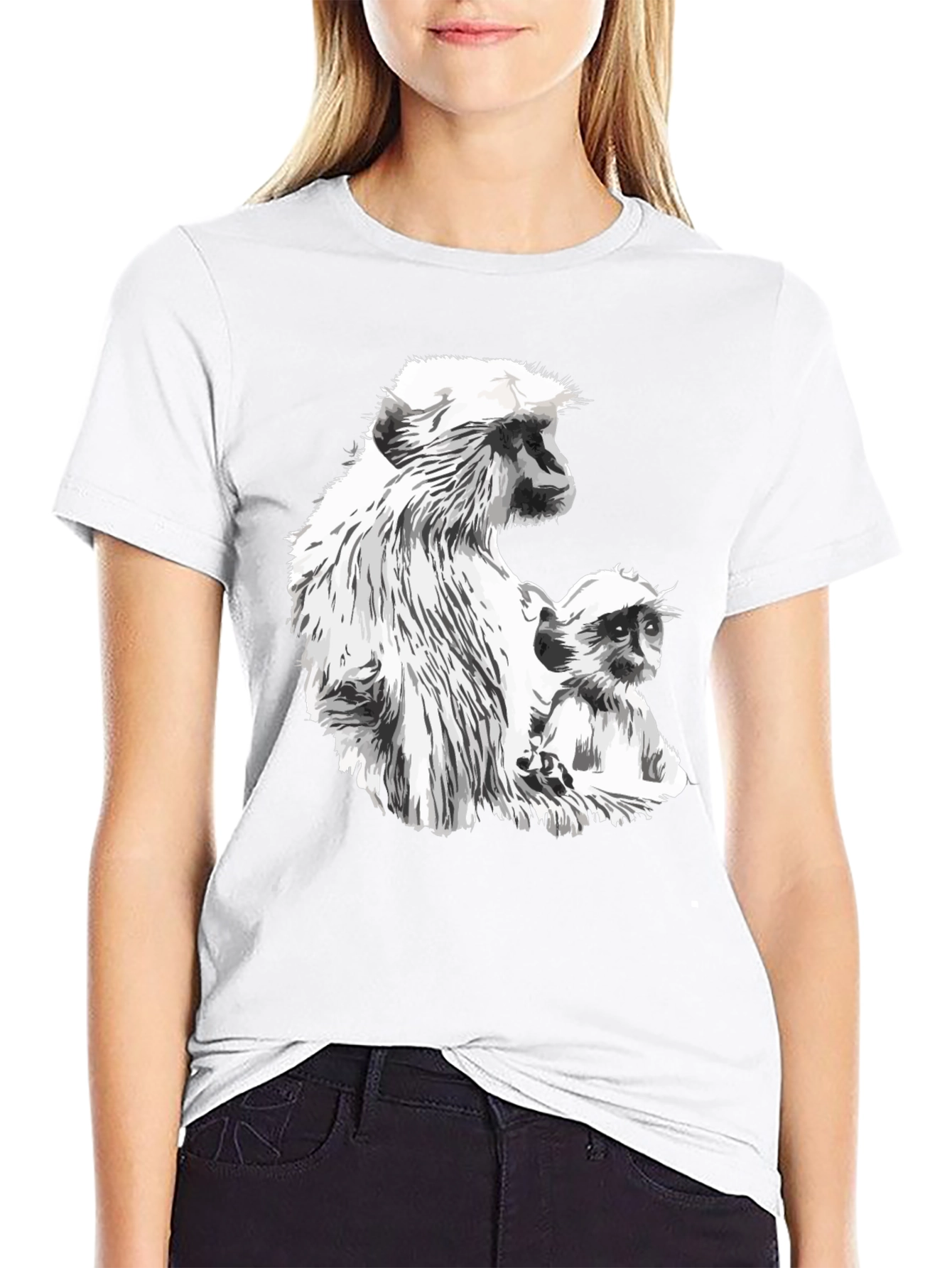 Monkey Graphic Black T-Shirt