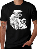 Monkey Graphic Black T-Shirt