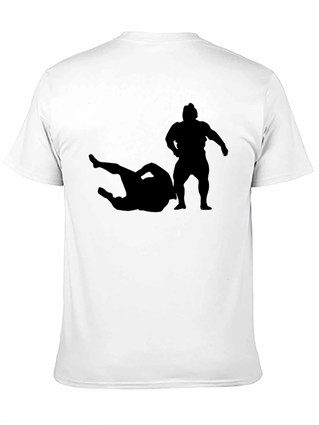 Sumo Wrestler Silhouette T-Shirt - Black