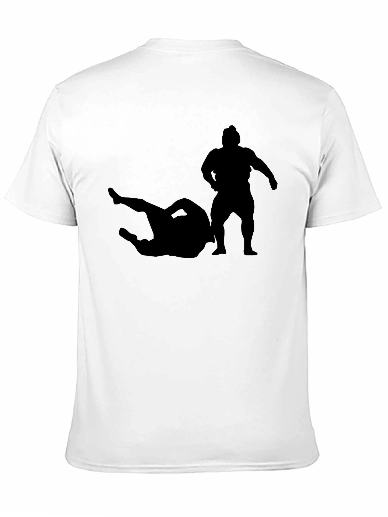 Sumo Wrestler Silhouette T-Shirt - Black