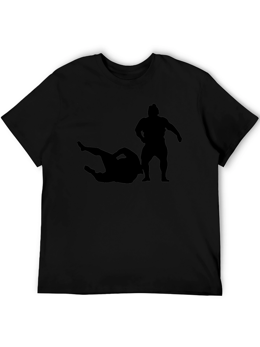 Sumo Wrestler Silhouette T-Shirt - Black