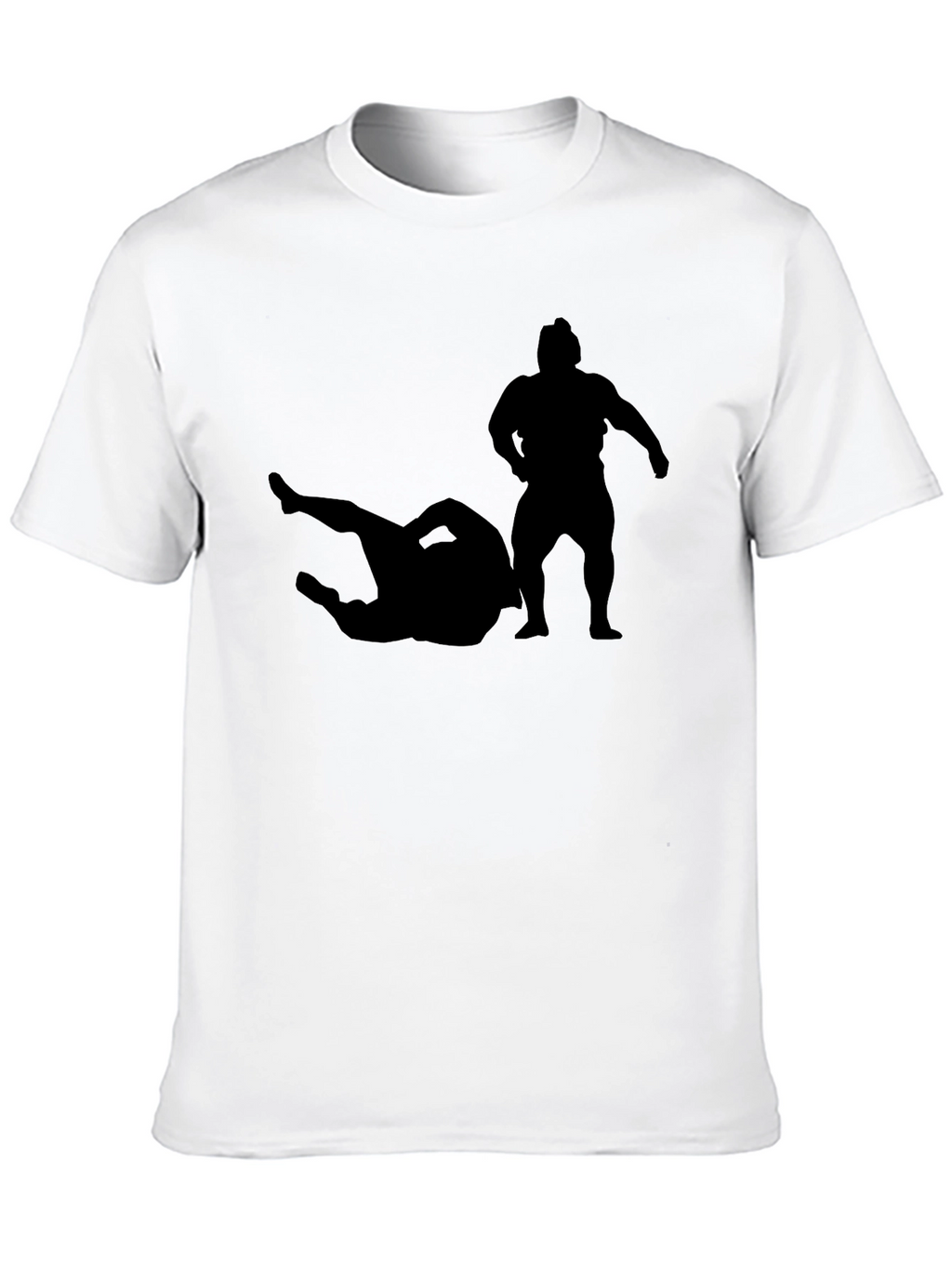 Sumo Wrestler Silhouette T-Shirt - Black