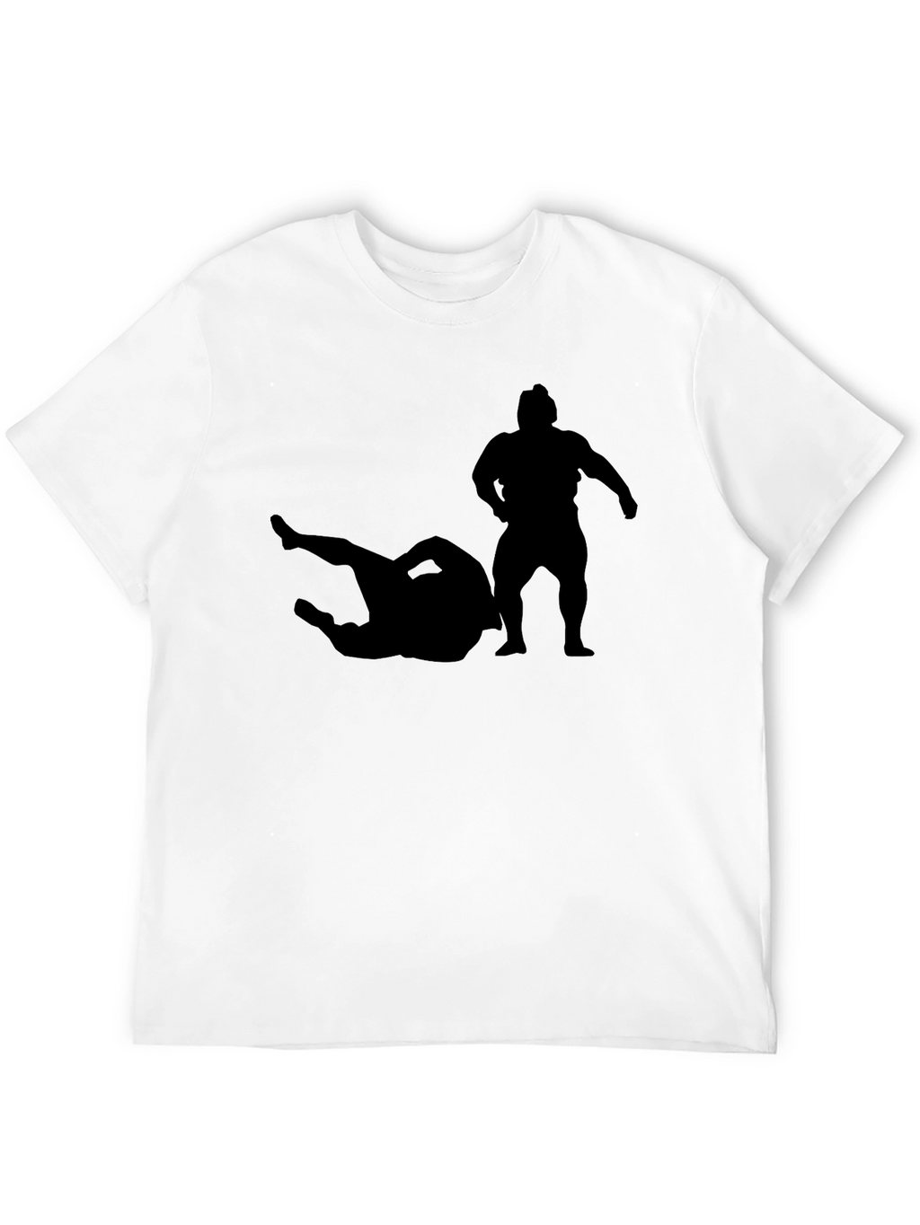 Sumo Wrestler Silhouette T-Shirt - Black