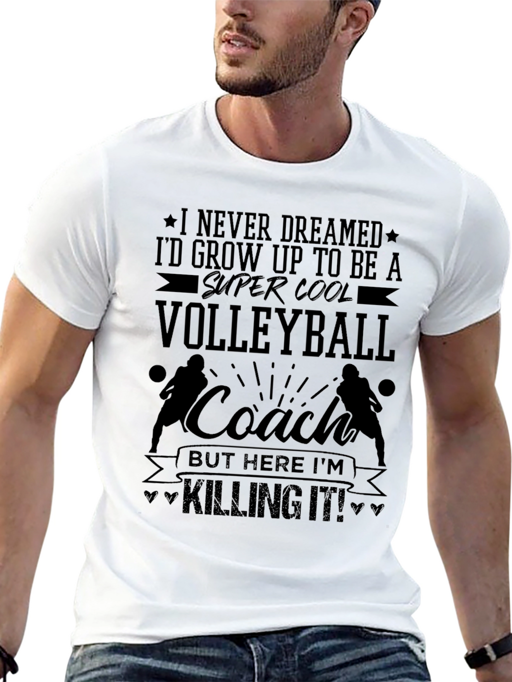 Volleyball Coach T-Shirt - Killing It!