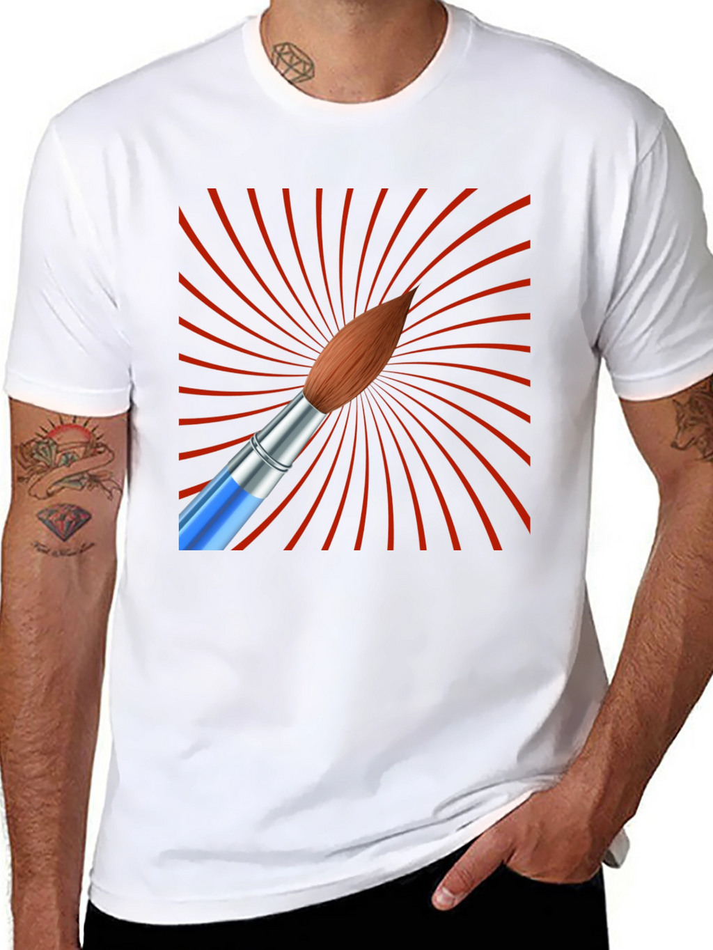 Artistic Brush Stroke Graphic Tee