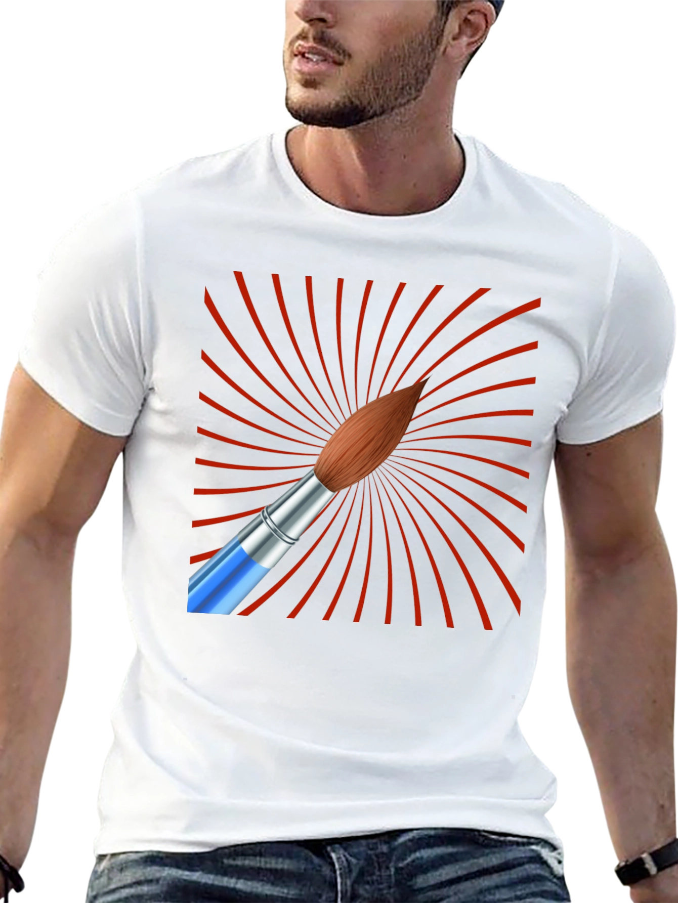 Artistic Brush Stroke Graphic Tee