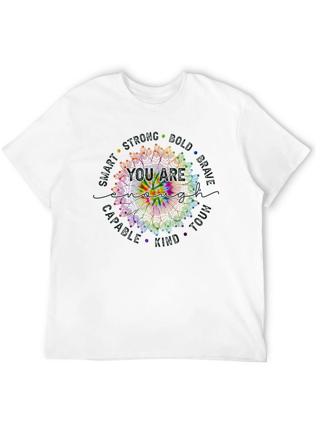 Tie Dye Smiley Face Mandala T-Shirt