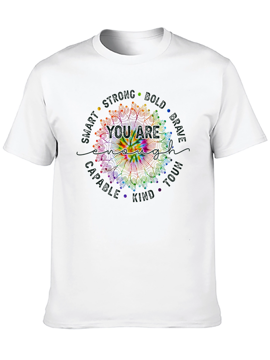 Tie Dye Smiley Face Mandala T-Shirt