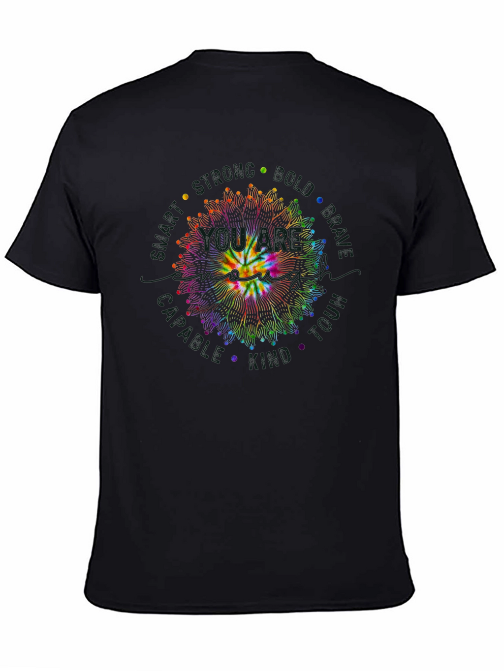 Tie Dye Smiley Face Mandala T-Shirt