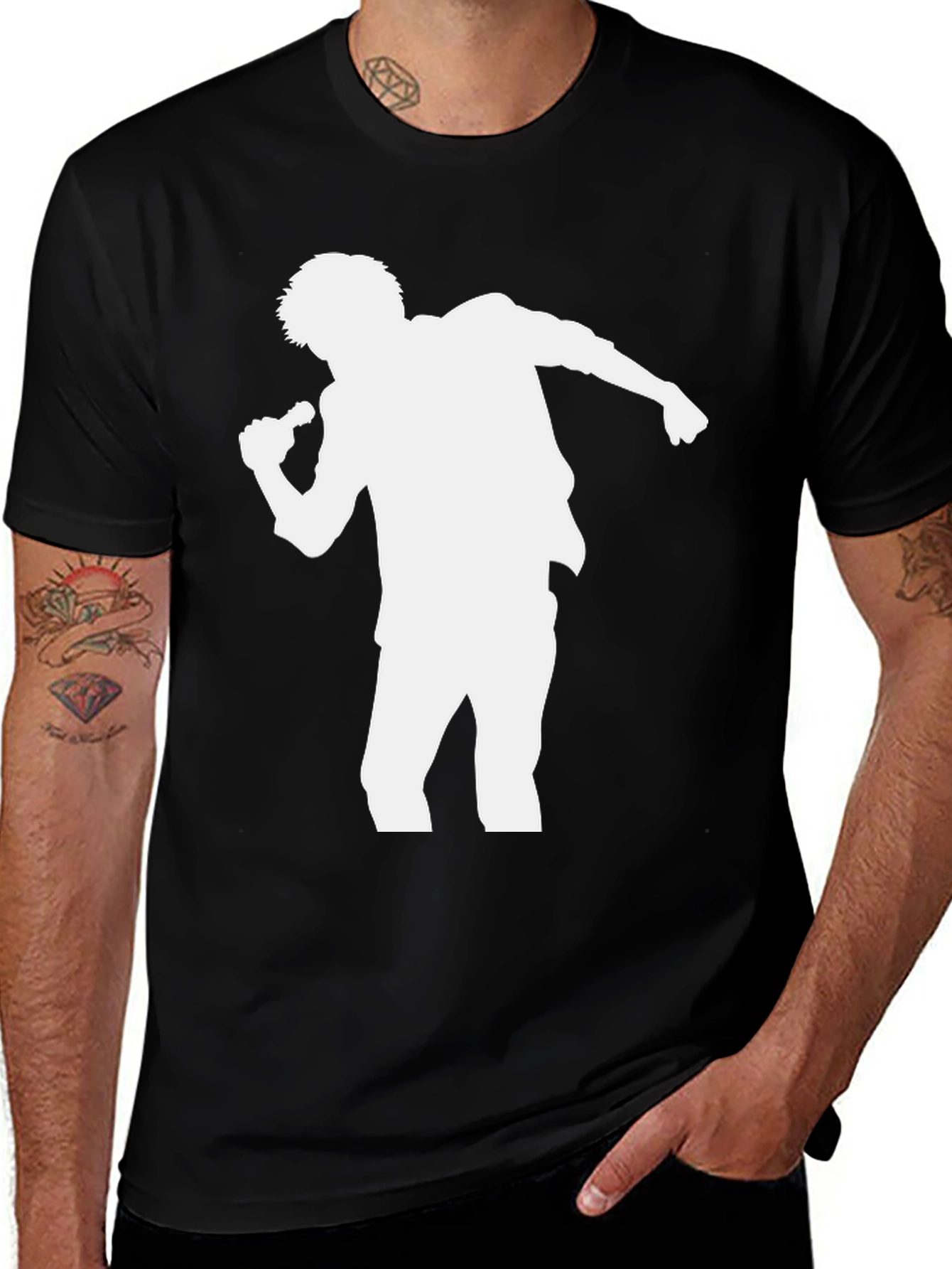 Silhouette Singer Graphic Tee - Black