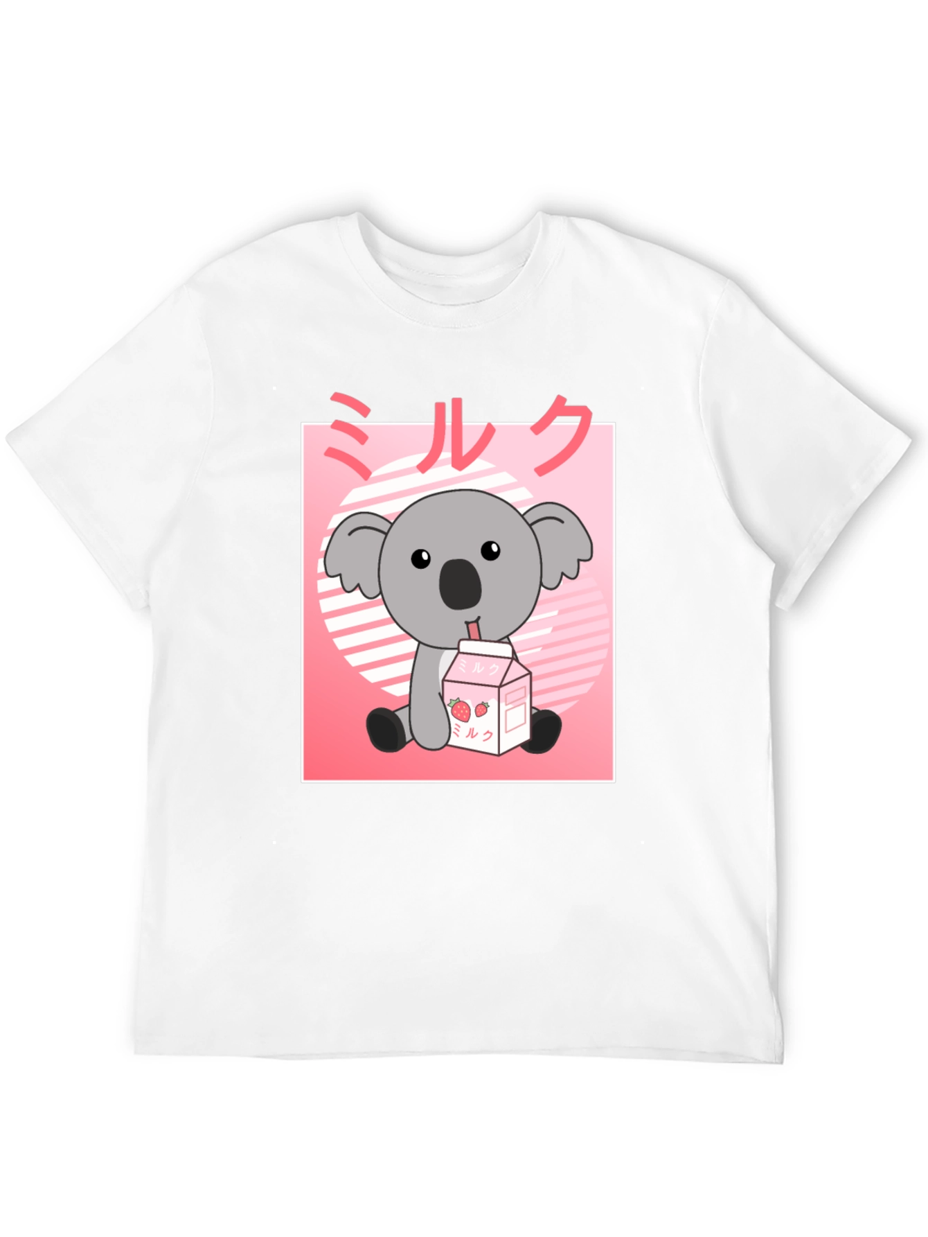 Kawaii Koala Milk T-Shirt - Cute Anime Graphic Tee