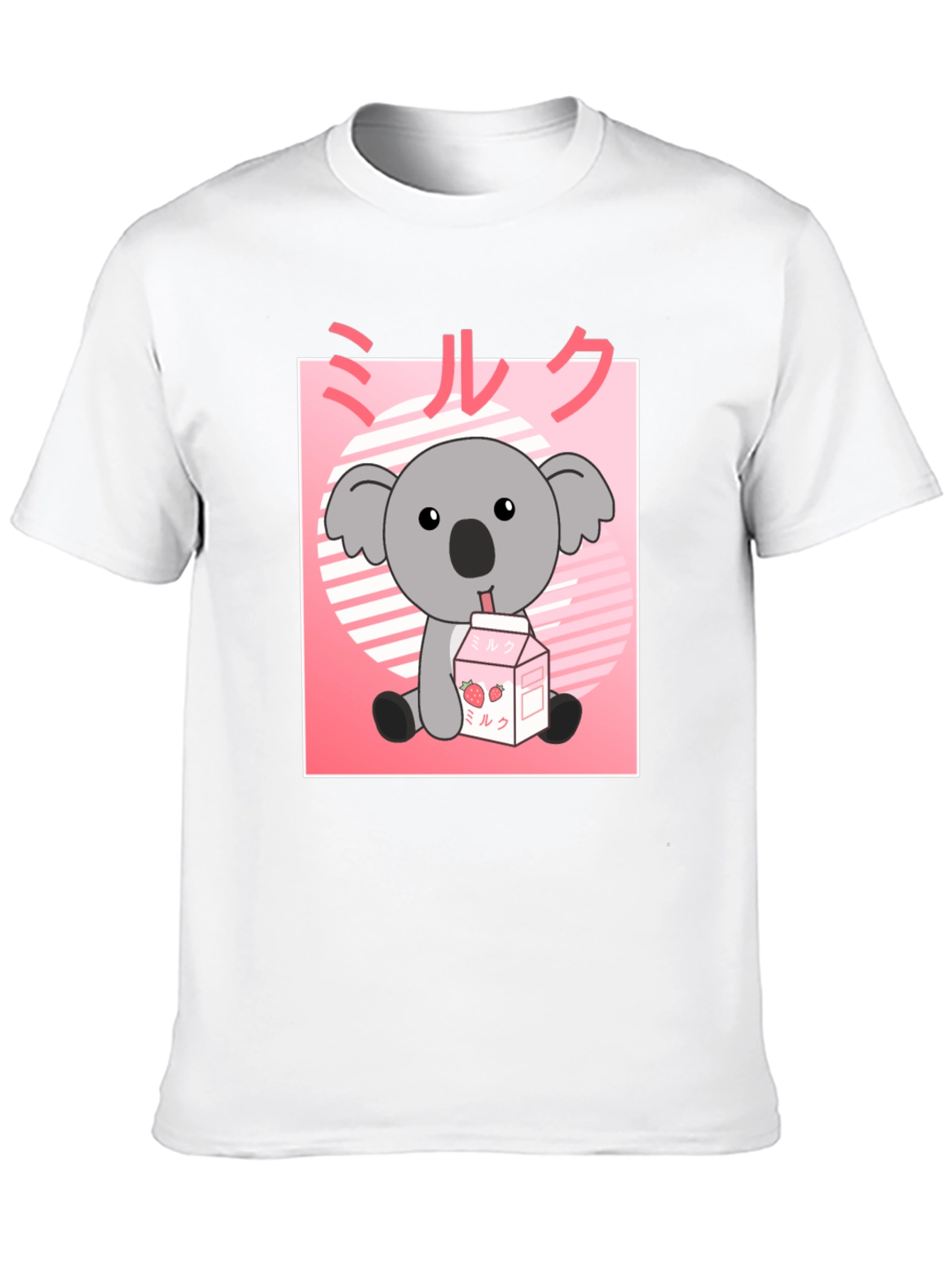 Kawaii Koala Milk T-Shirt - Cute Anime Graphic Tee