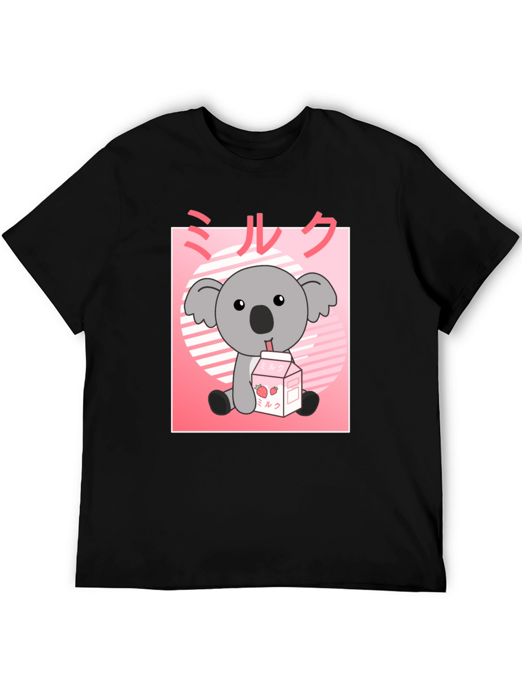 Kawaii Koala Milk T-Shirt - Cute Anime Graphic Tee