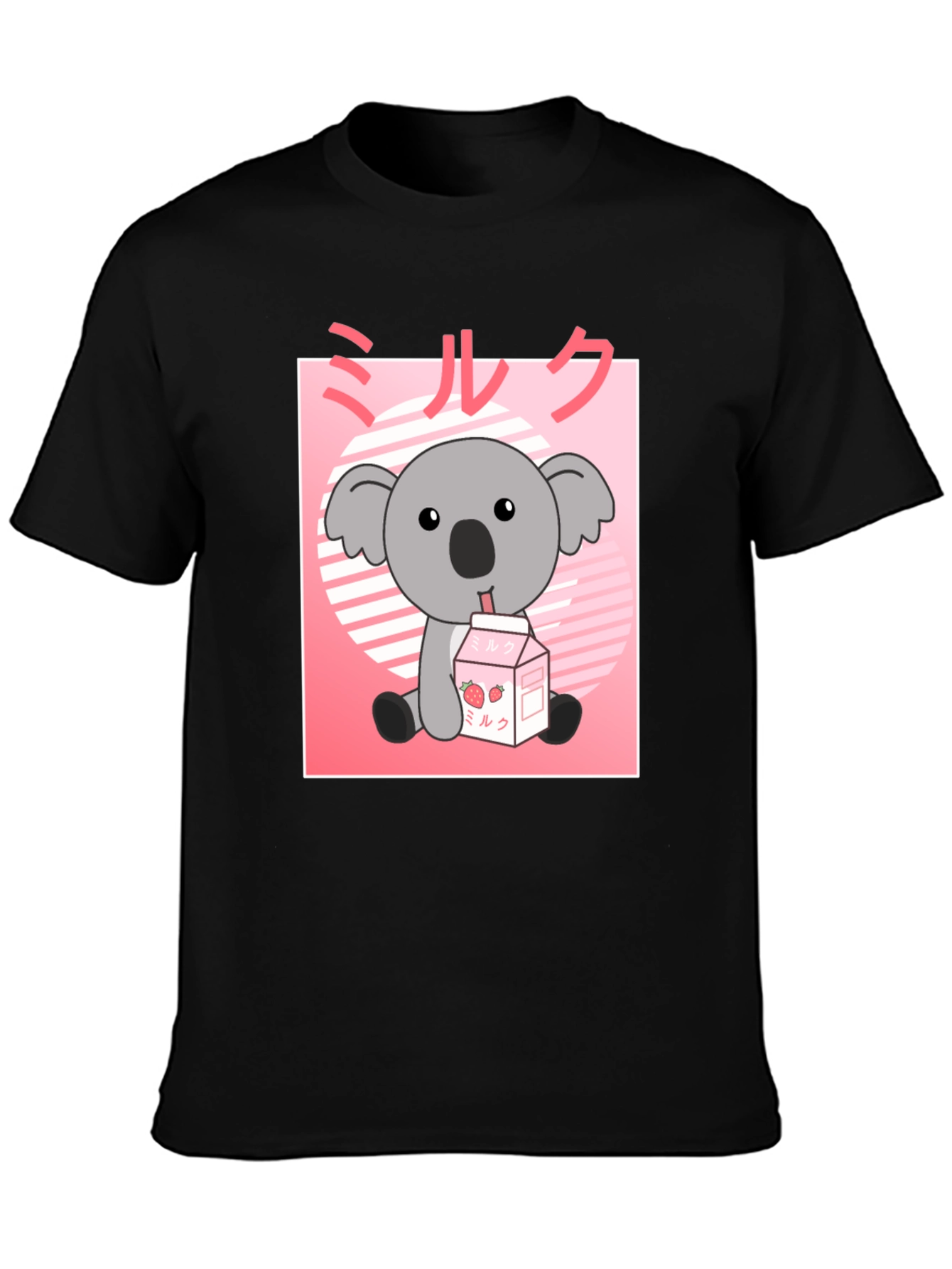 Kawaii Koala Milk T-Shirt - Cute Anime Graphic Tee