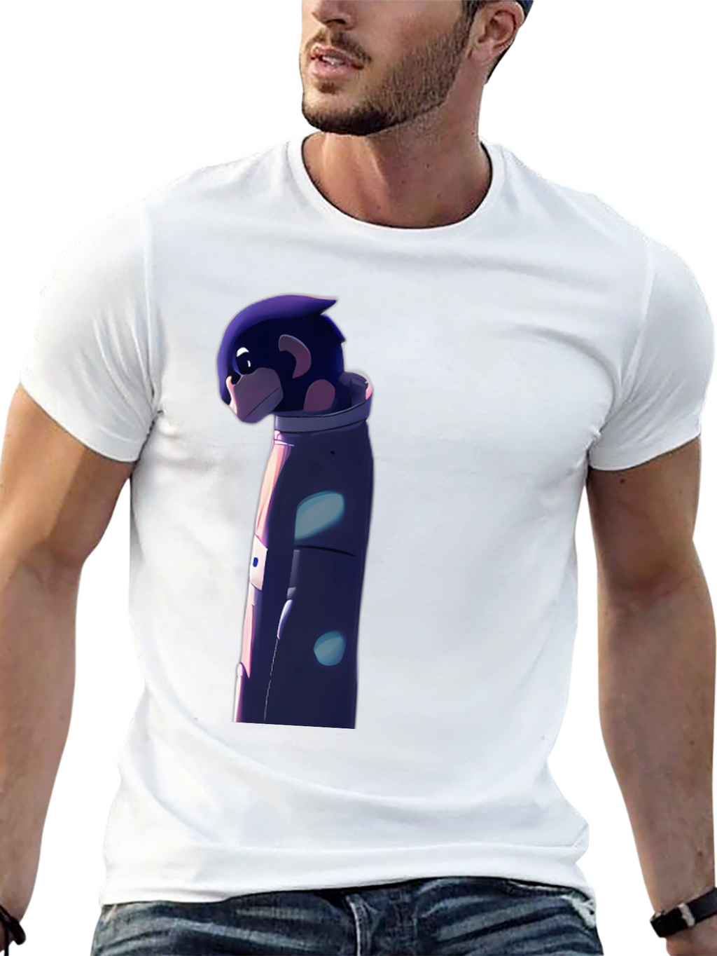 Astronaut Character Graphic Black T-Shirt