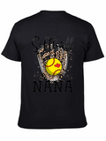 Softball Nana Leopard Print Graphic Tee