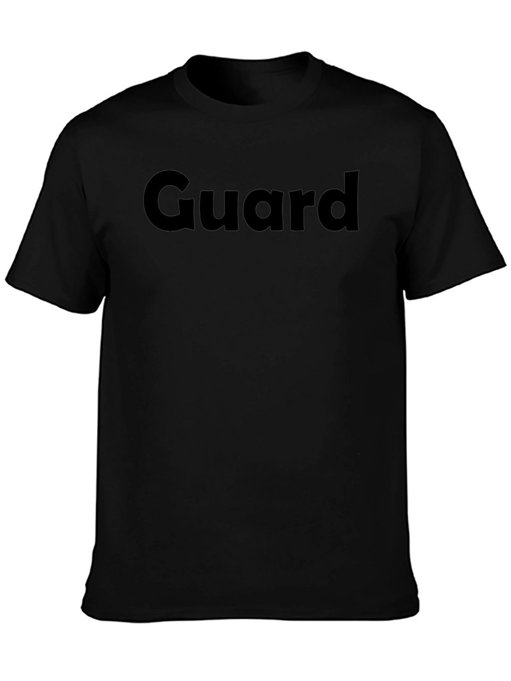 Guard T-Shirt - Black Crew Neck Casual Tee