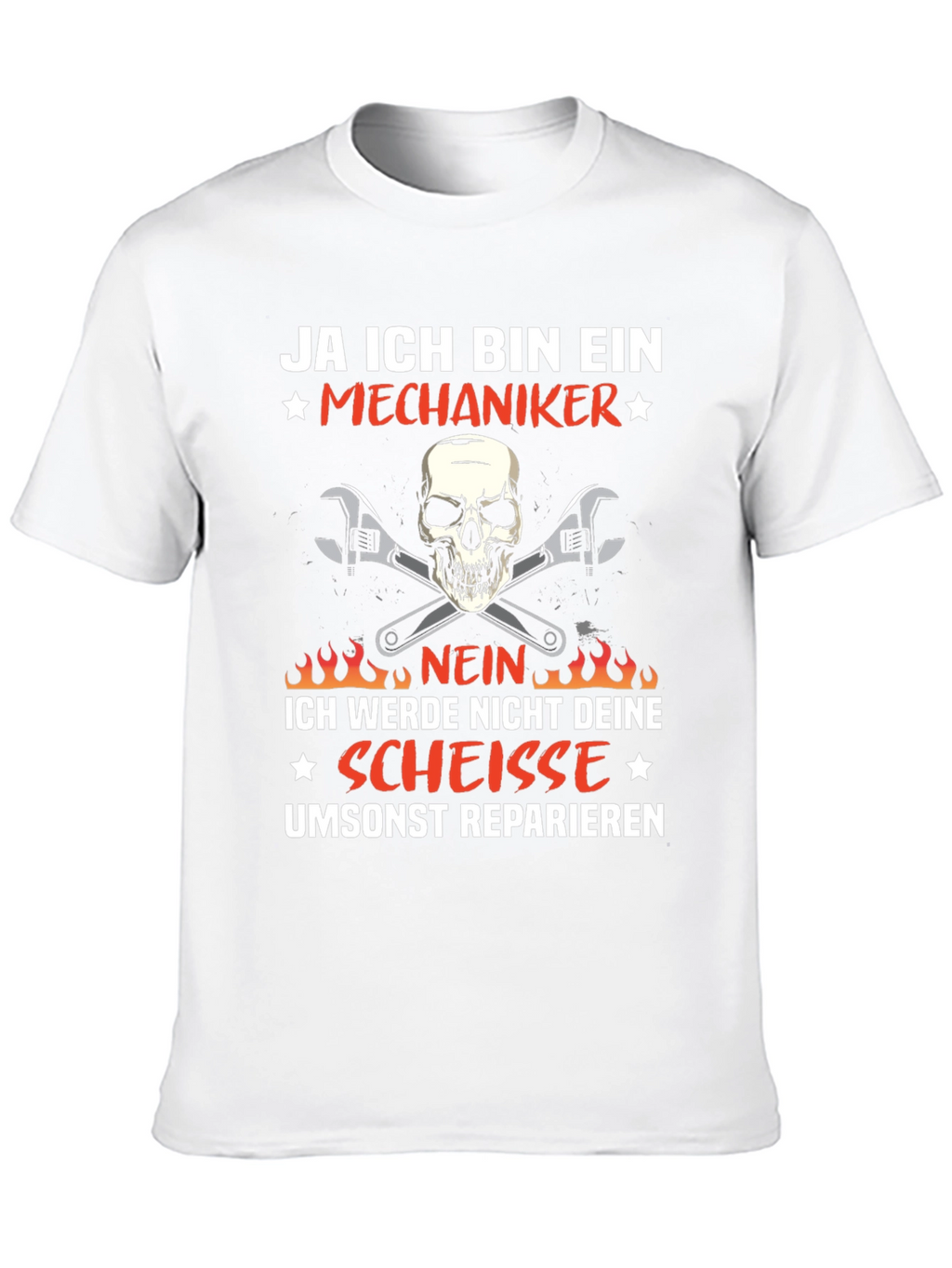 Mechanic Skull T-Shirt - Ja Ich Bin Ein Mechaniker