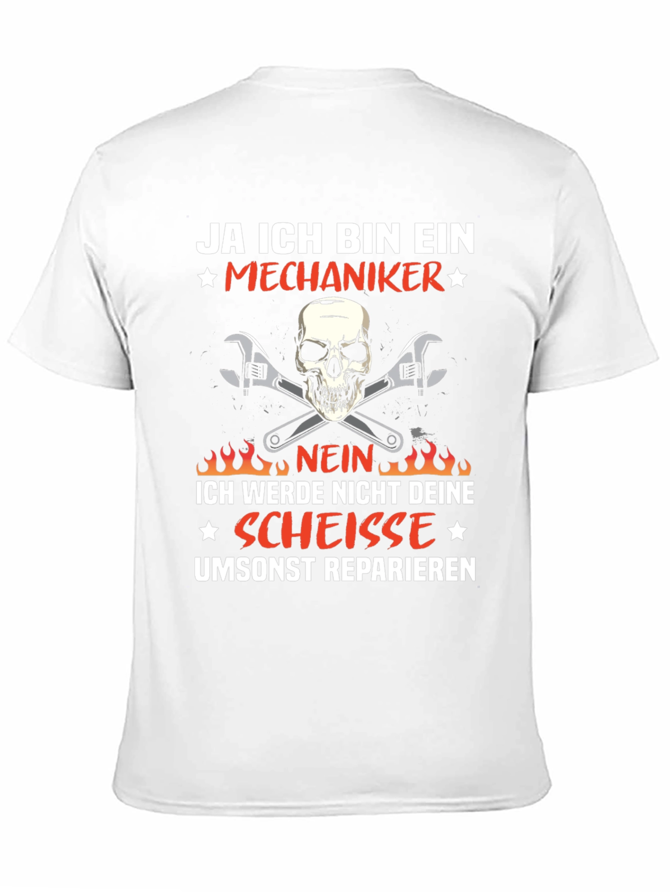 Mechanic Skull T-Shirt - Ja Ich Bin Ein Mechaniker