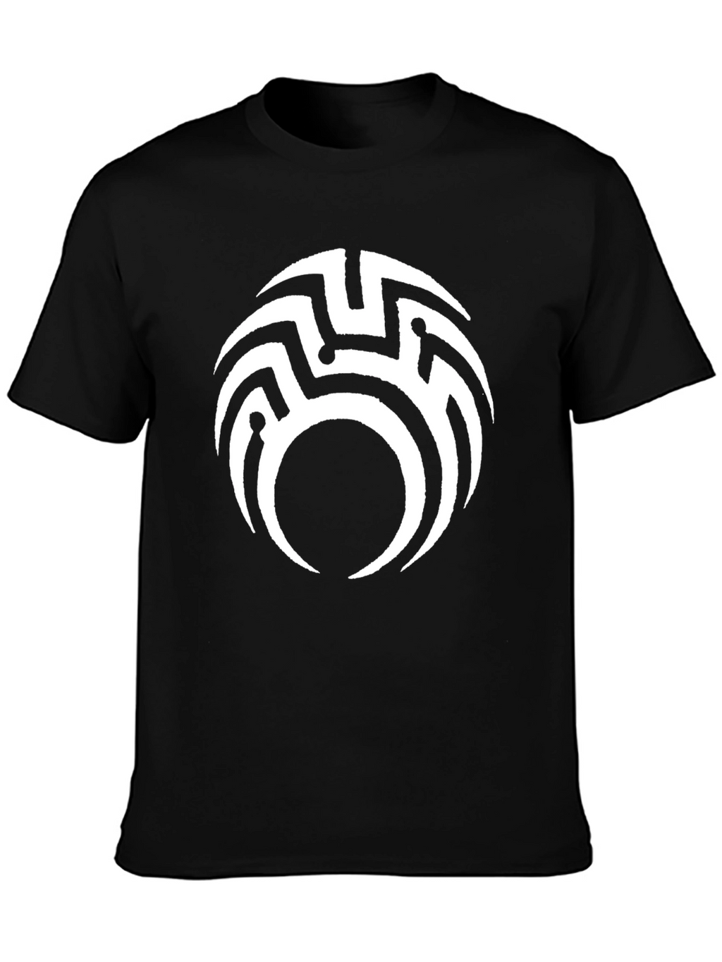 Tribal Maze Graphic Black T-Shirt