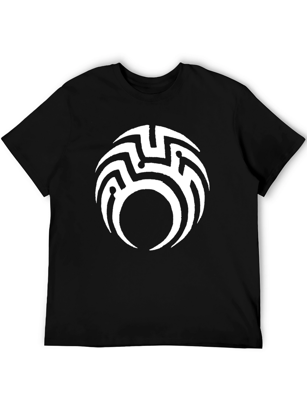 Tribal Maze Graphic Black T-Shirt