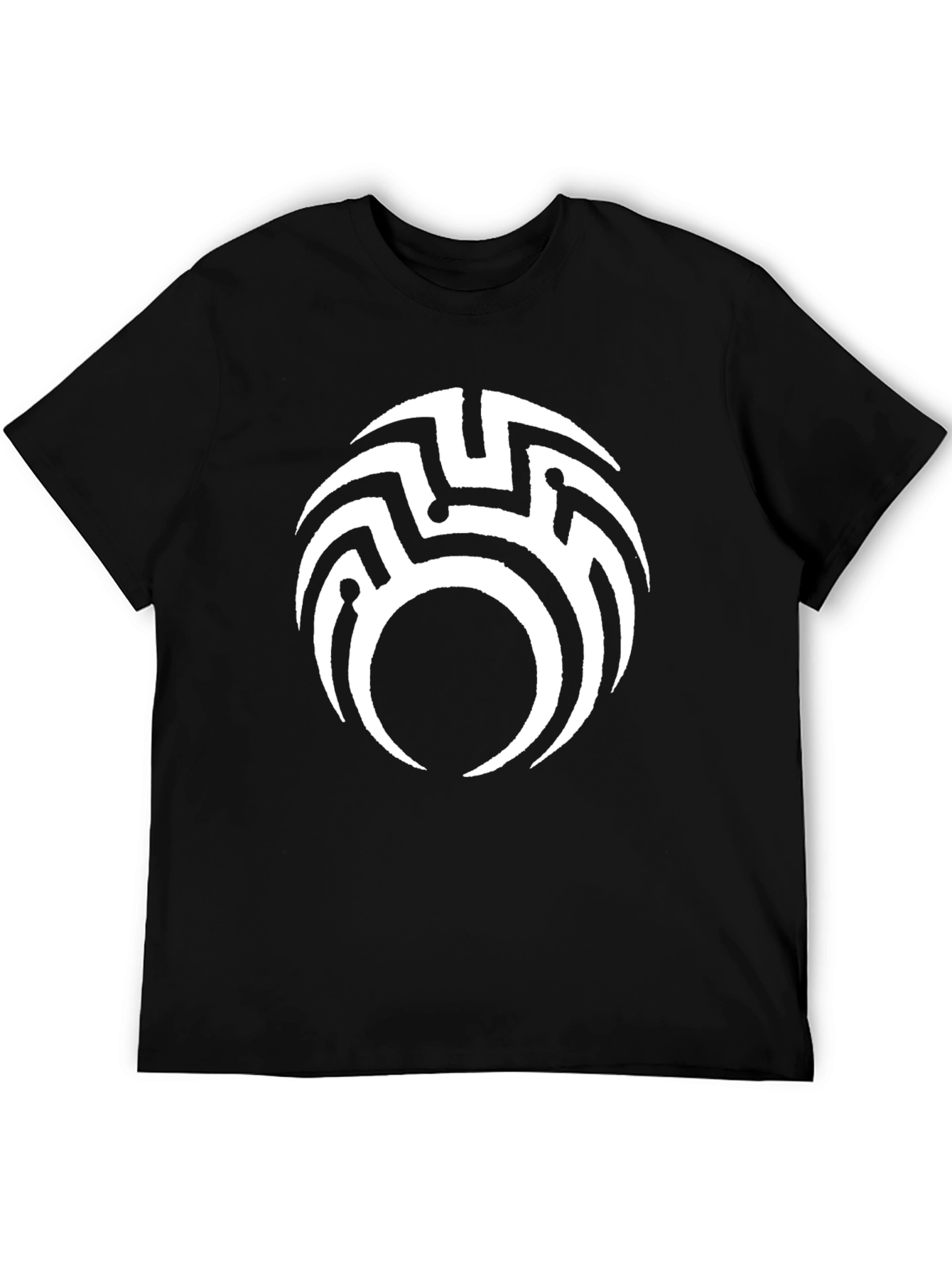 Tribal Maze Graphic Black T-Shirt