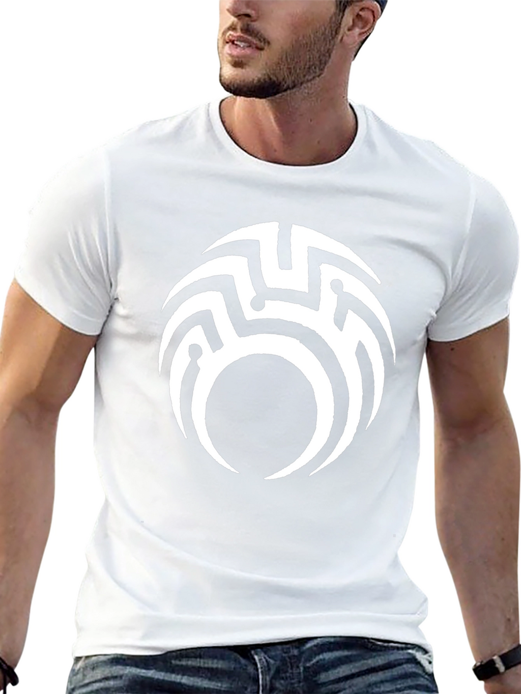 Tribal Maze Graphic Black T-Shirt