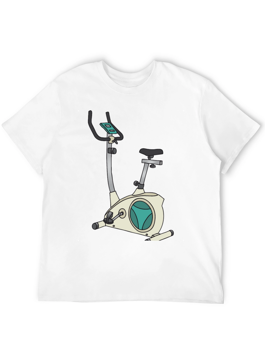 Exercise Bike Graphic Tee - Fitness Fanatic Shirt