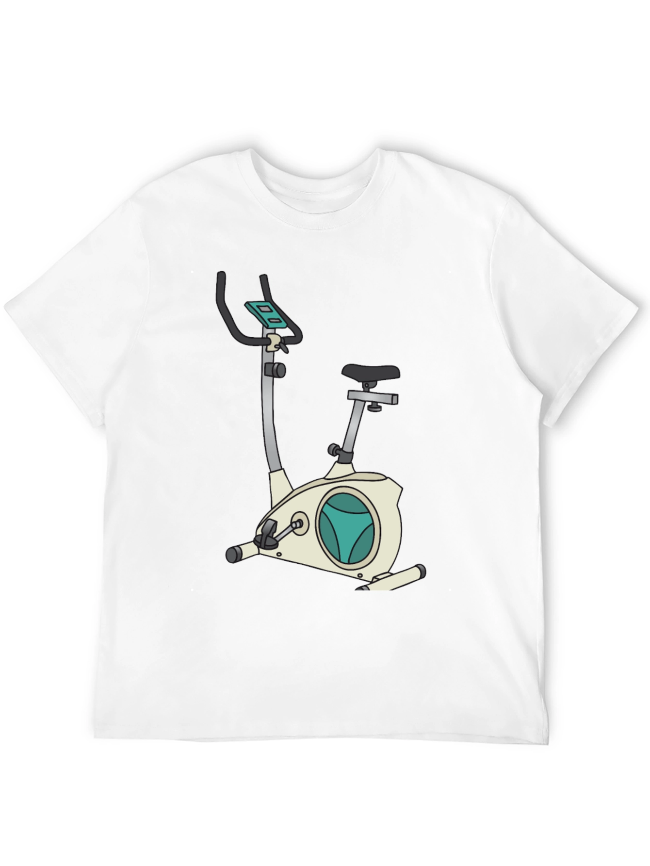 Exercise Bike Graphic Tee - Fitness Fanatic Shirt